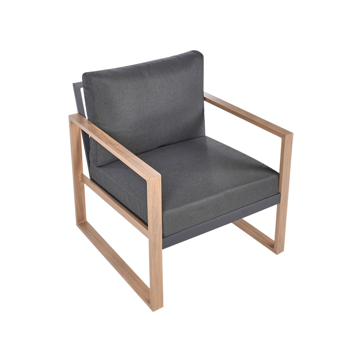 Zestaw ogrodowy ze stolikiem dla 5 osób GELSO Metal Ciemnoszary