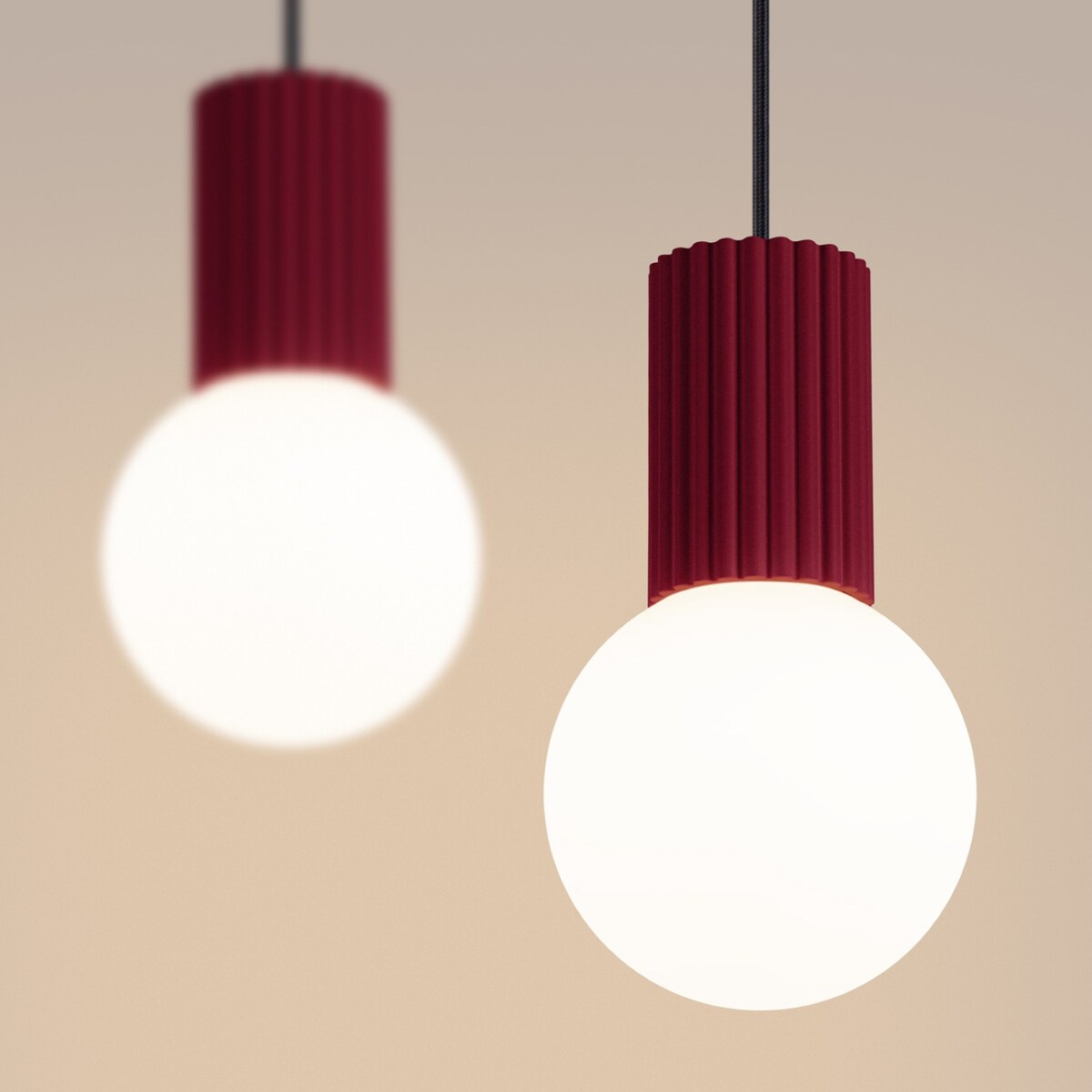 Lampa wisząca HALO 2L burgund