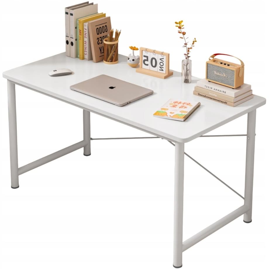 Biurko Komputerowe Młodzieżowe Stolik Białe Nowoczesne Loft Duże 100 Cm