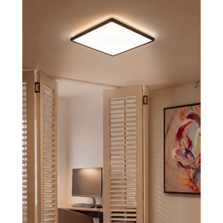 Lampa sufitowa LED TIVORA Z pilotem Ze ściemniaczem Czarny