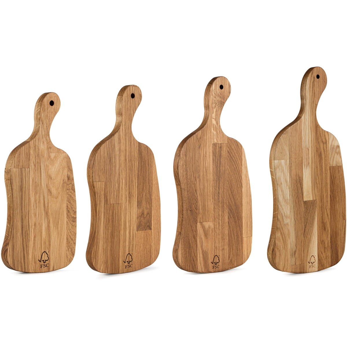 Konsimo LIVO Zestaw desek do krojenia (4szt.), drewno dębowe