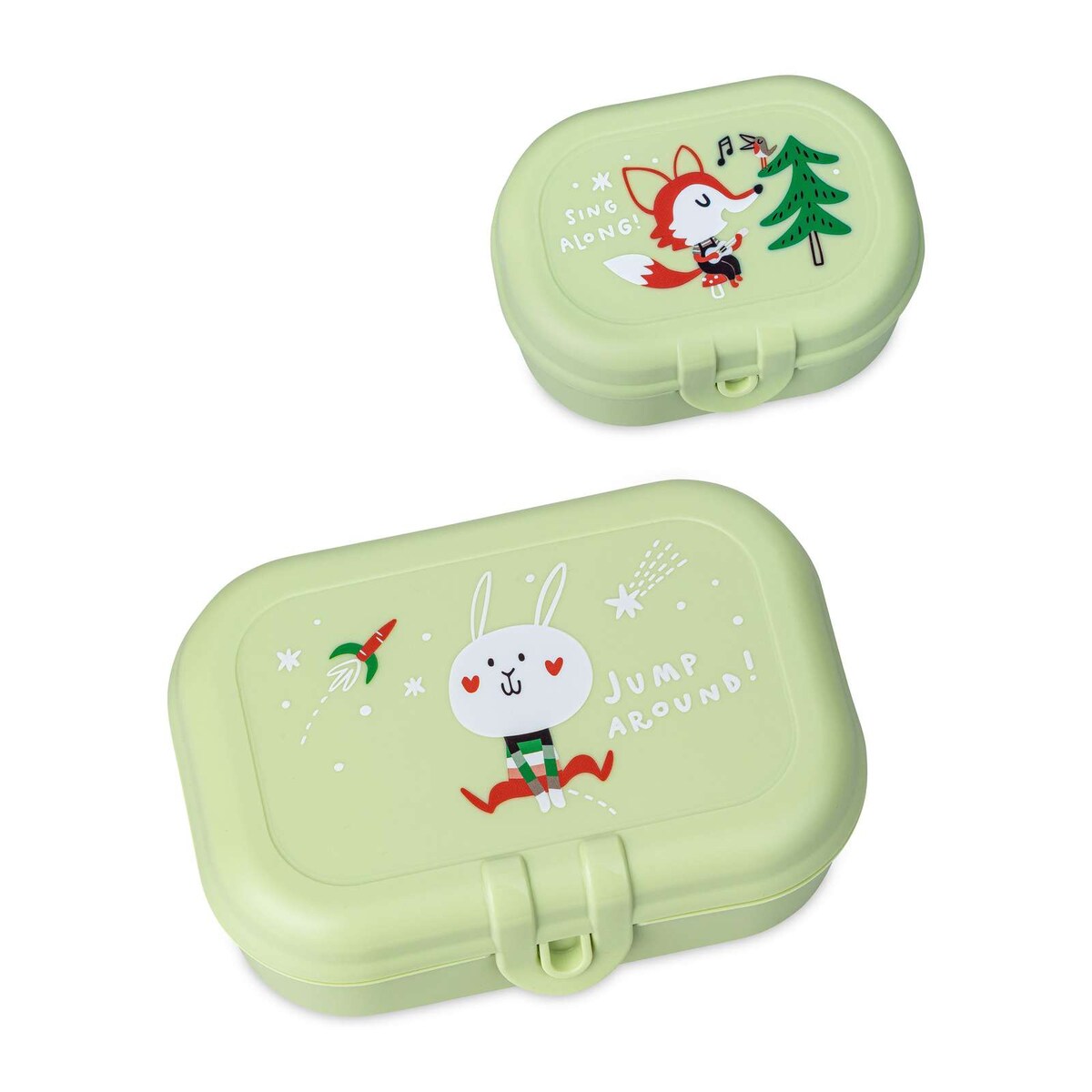 Zestaw: bidon 200 ml i śniadaniówka HOP ON AT HOME, 3-częściowy, KOZIOL