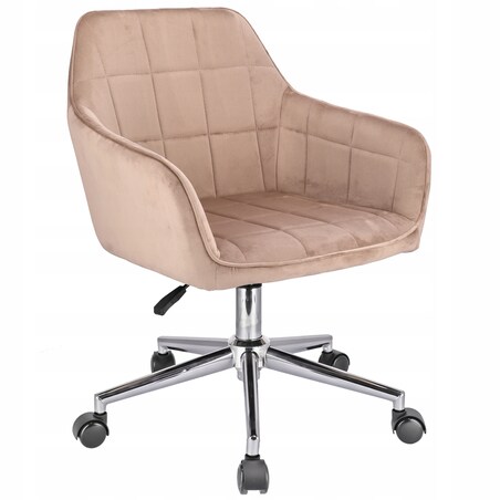 Fotel MILANO beżowy na srebrnej stopie