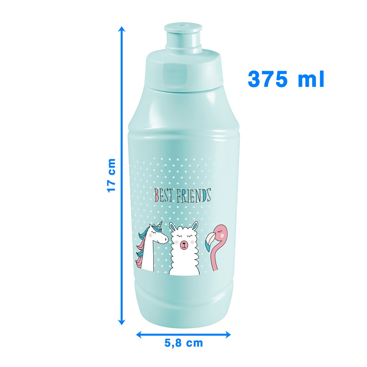 Bidon Dla Dzieci Butelka Na Wodę 375 Ml Best Friends Niebieski