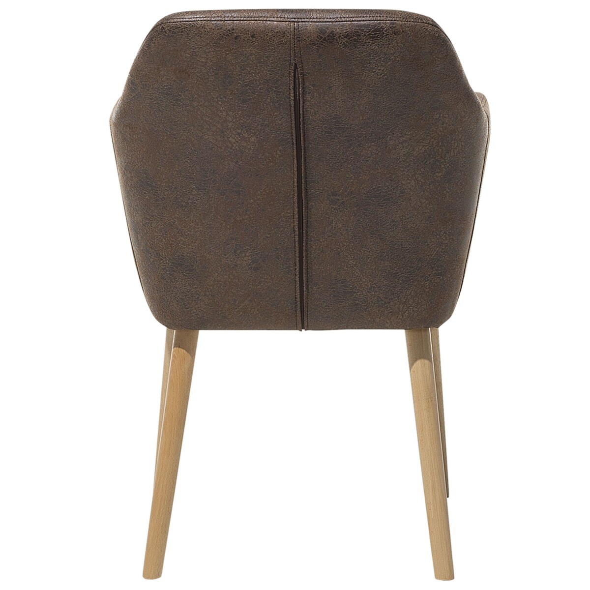 Krzesło do jadalni YORKVILLE Ekoskóra Ciemnobrązowy