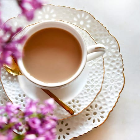 VILLA ITALIA Filiżanka porcelanowa 170 ml ze spodkiem LORETTA