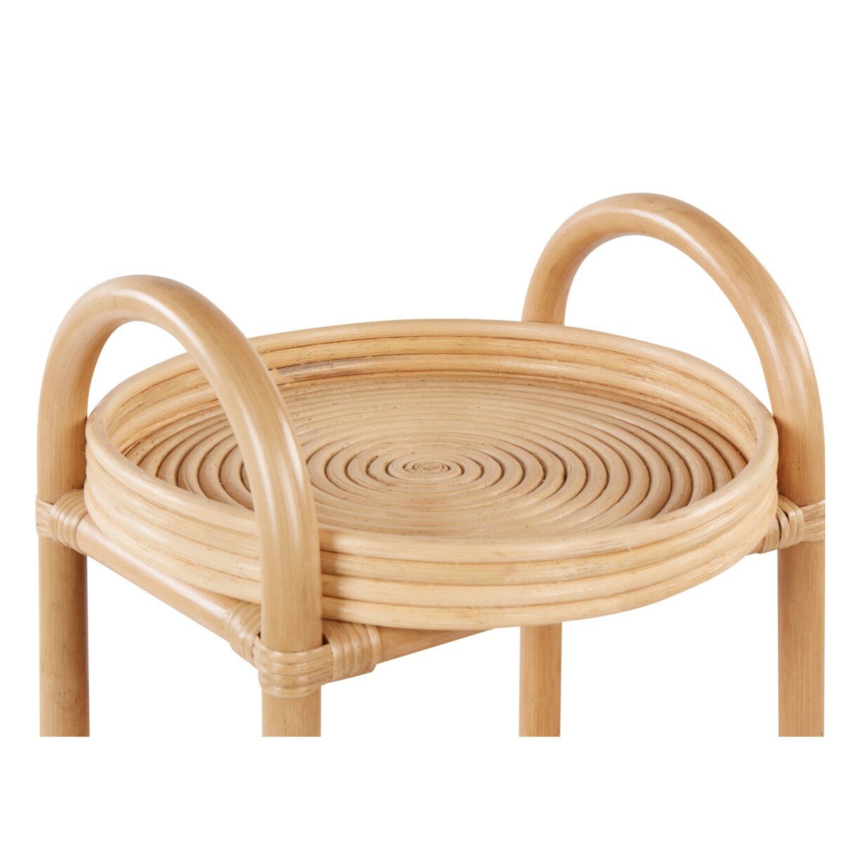 Stolik pomocniczy rattanowy 3 półki naturalny TROOLIE