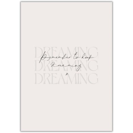 plakat dreaming 21x30 cm