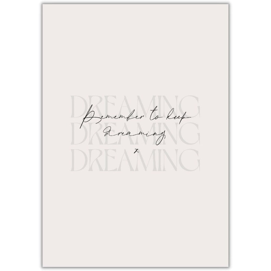 plakat dreaming 21x30 cm