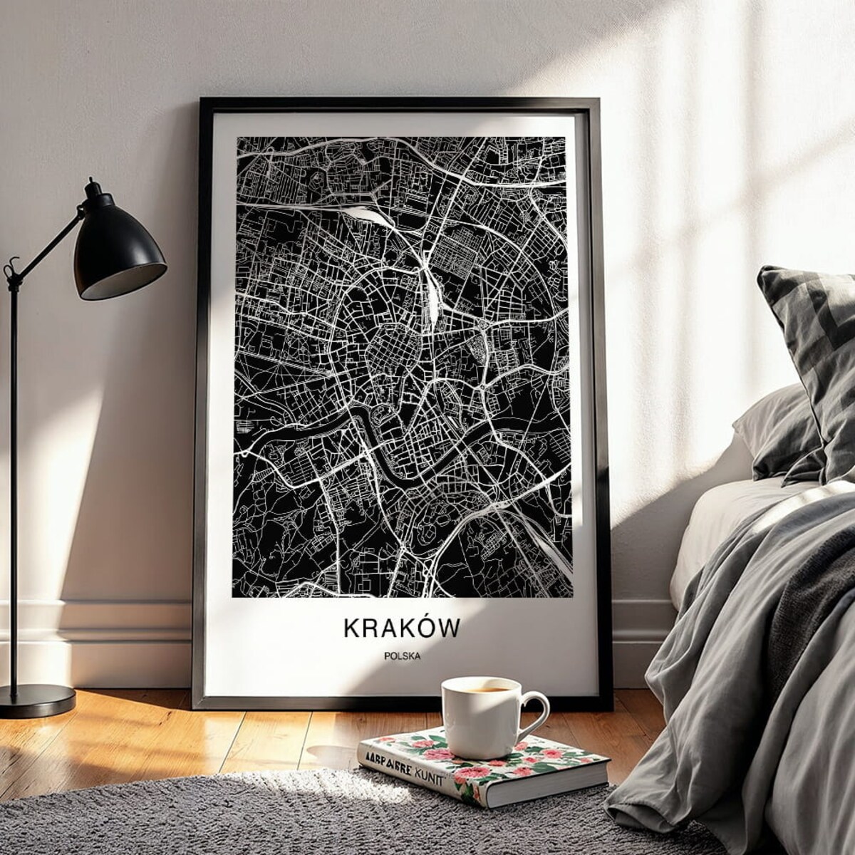 plakat kraków mapa 21x30