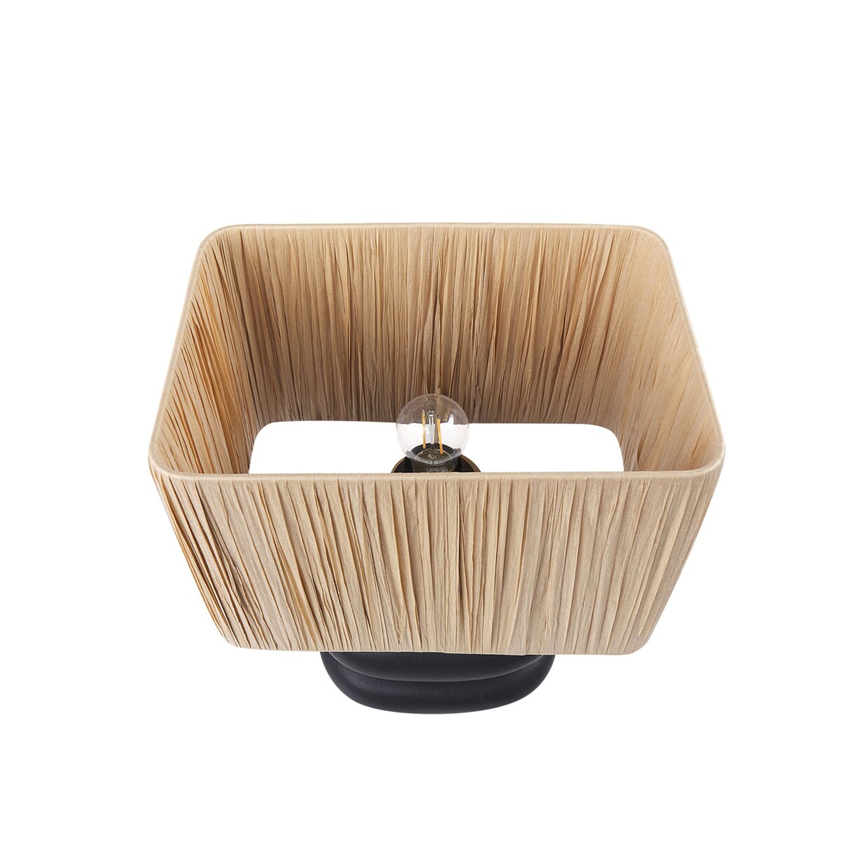 Lampa stołowa ceramiczna czarna JUDY