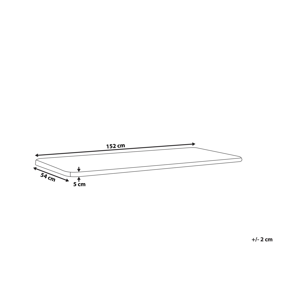 Poduszka na ławkę ogrodową 152 x 54 cm beżowa VIVARA
