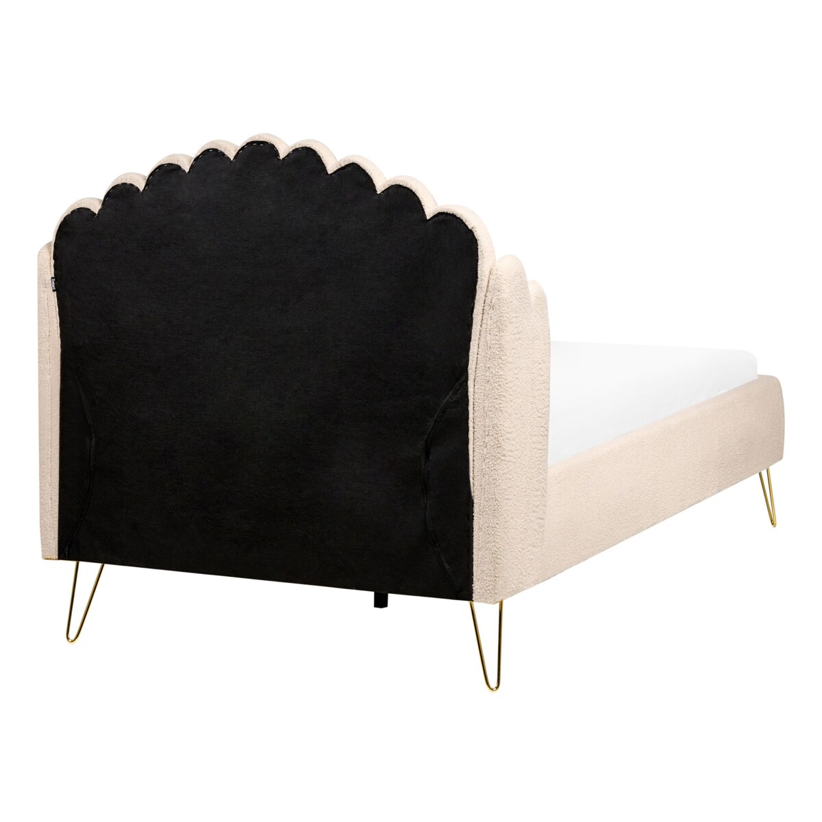 Łóżko Boucle AMBILLOU 120 x 200 cm Beżowy