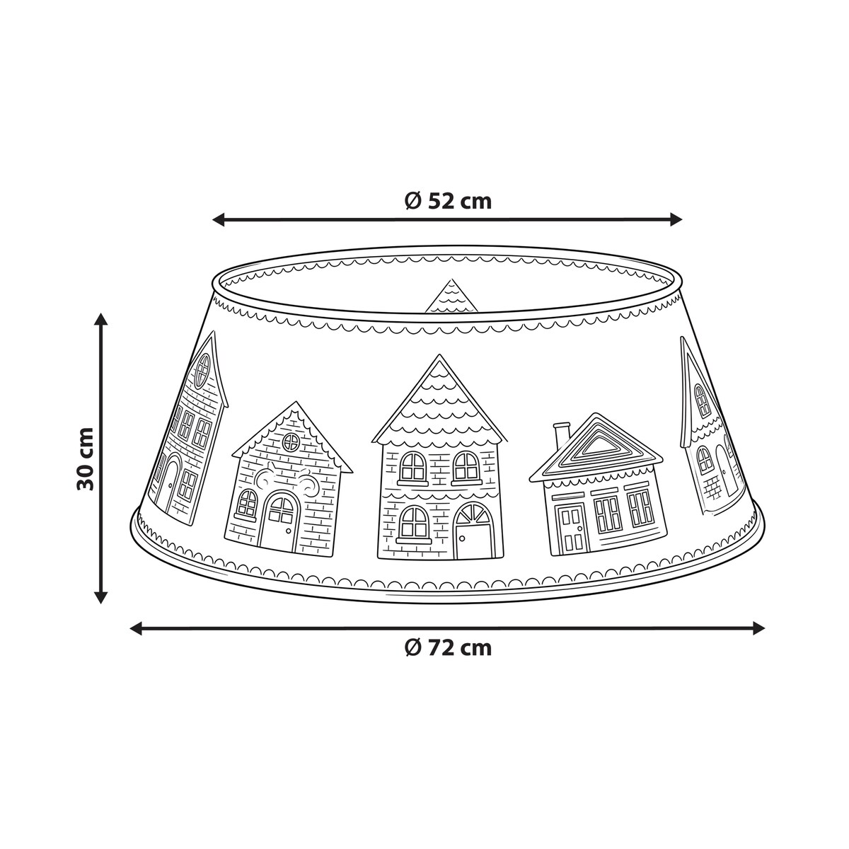 Osłonka pod choinkę HEINOLA 72 cm Złamana biel