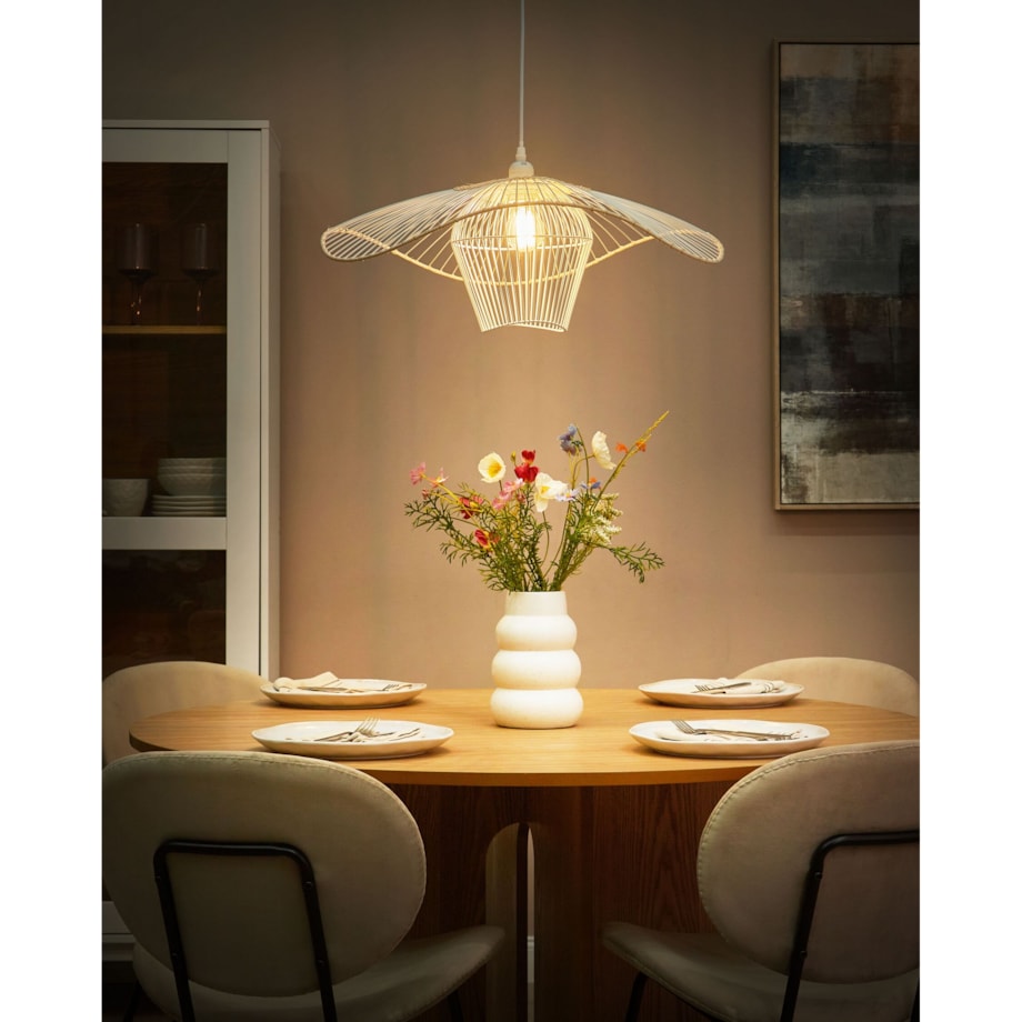 Lampa wisząca biała LUNGA