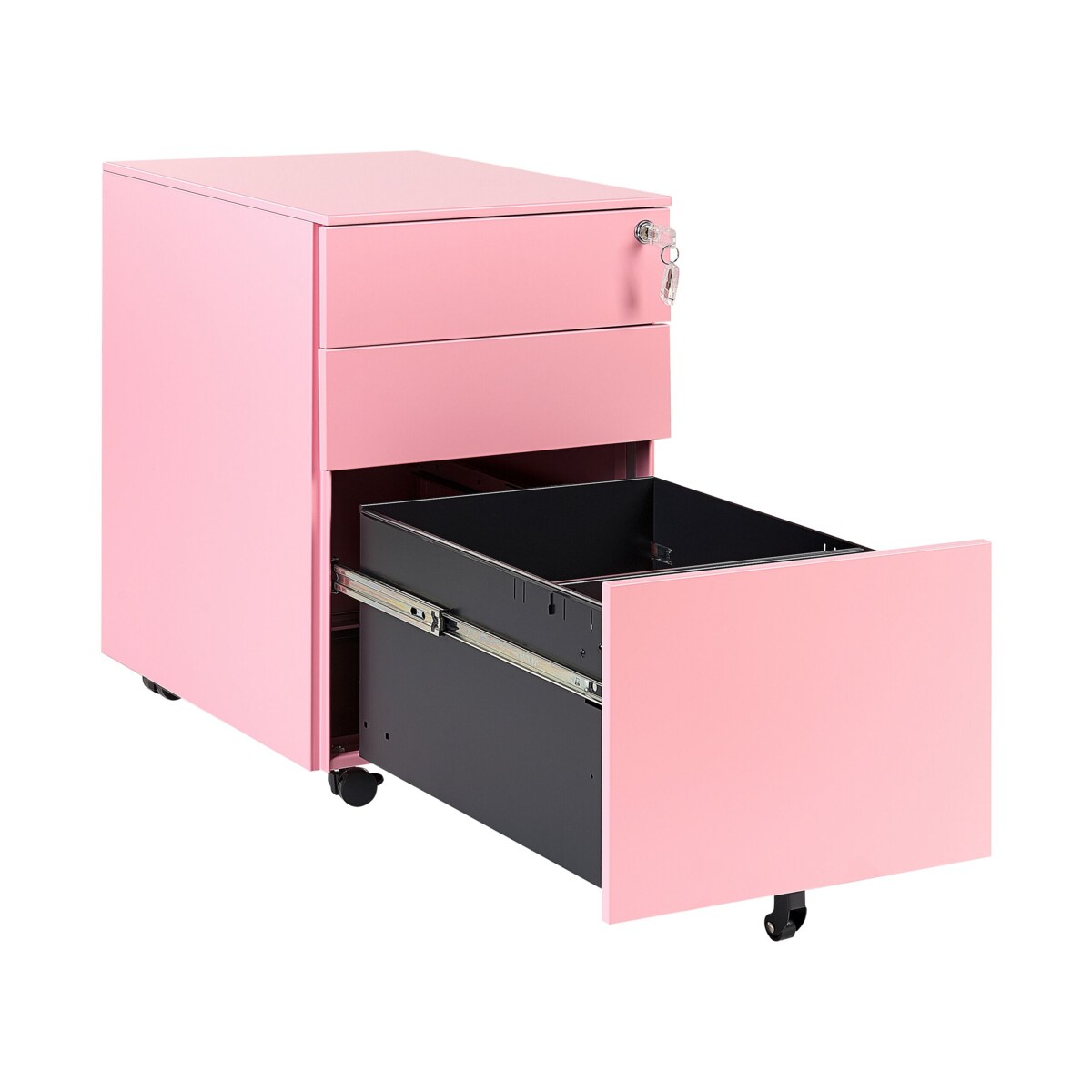 Szafka biurowa metalowa różowa CAMI