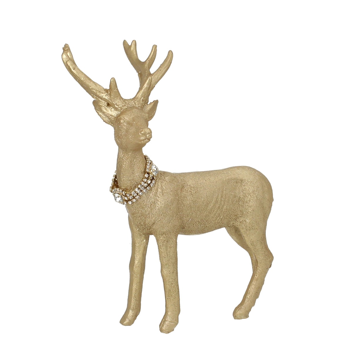 Figurka Deer Gold 18x8x23 cm boże narodzenie, święta, świąteczne, złoty, 18x8x23 cm