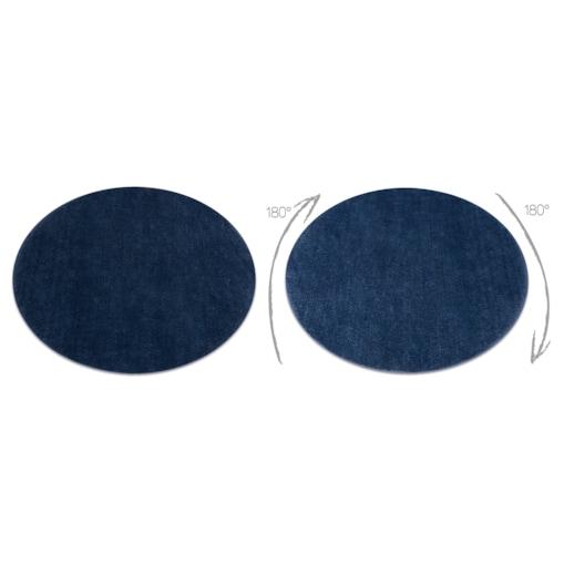 Dywan LINDO koło granat do prania, koło 60 cm
