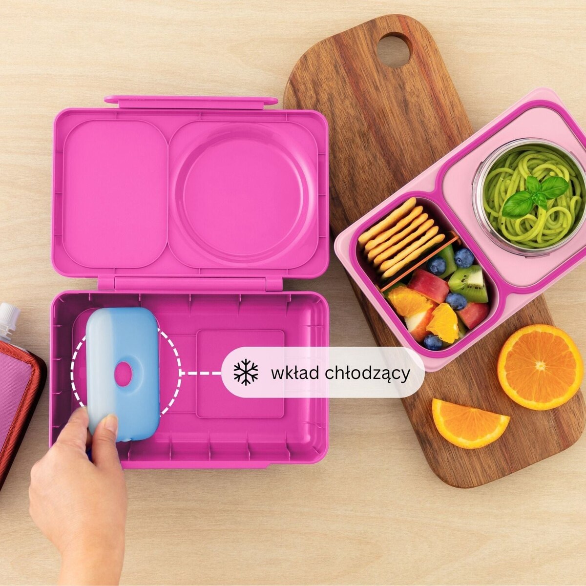 OMIE OMIEBOX UP lunch box z termosem, Pop Pink