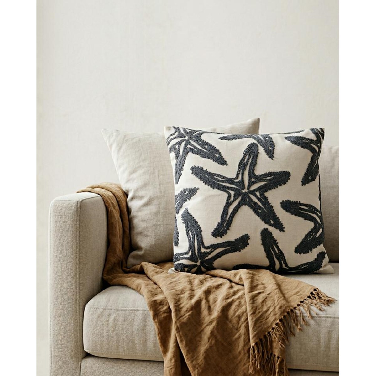 Poduszka dekoracyjna SHP STARFISH 45x45 beż szary