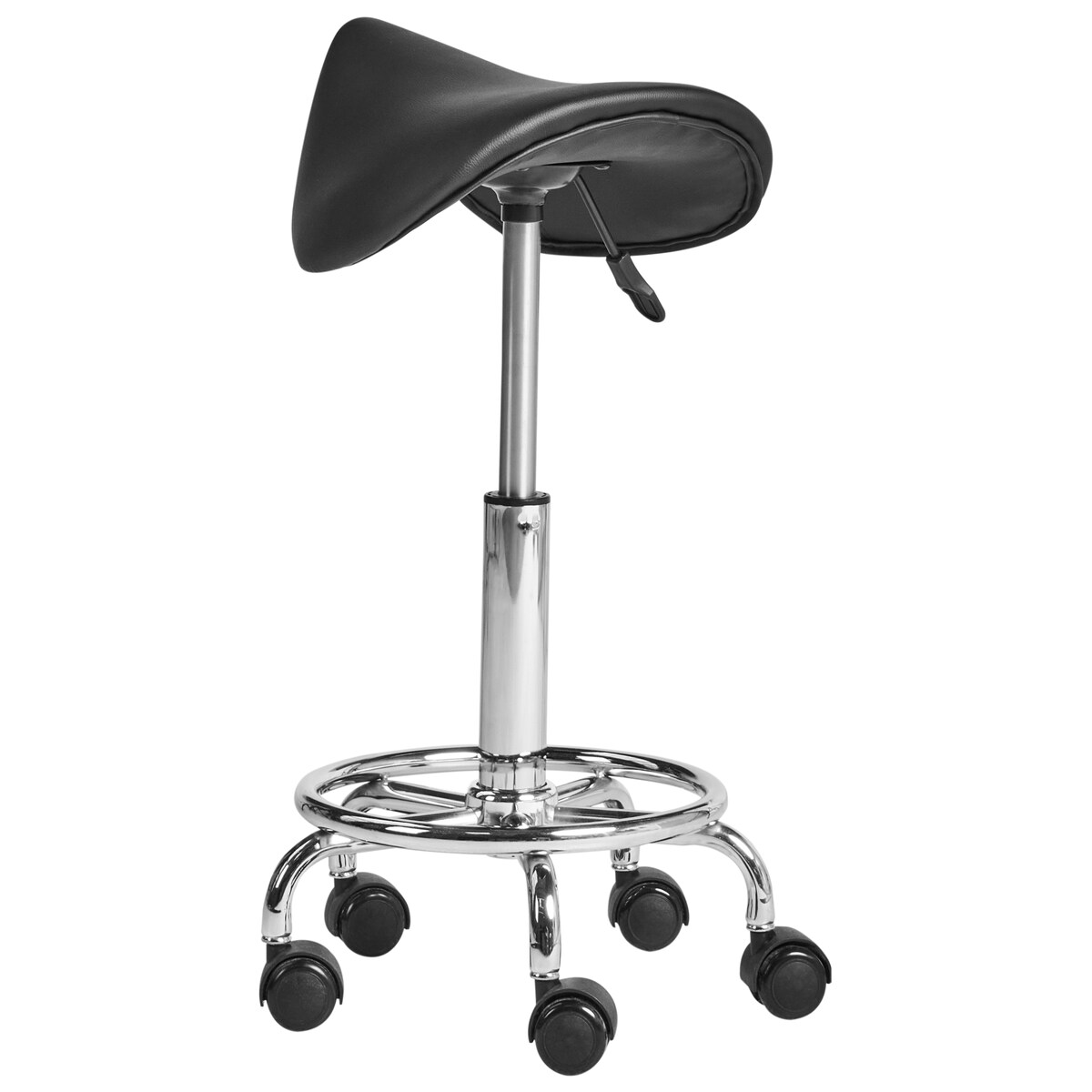 Taboret obrotowy DUMONT Ekoskóra Czarny