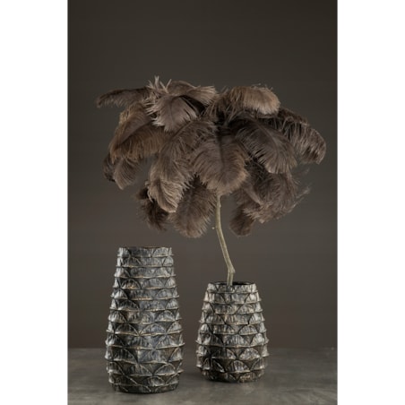 PIÓRO STRUSIE dekoracyjne NATURALNY SZARY 45cm