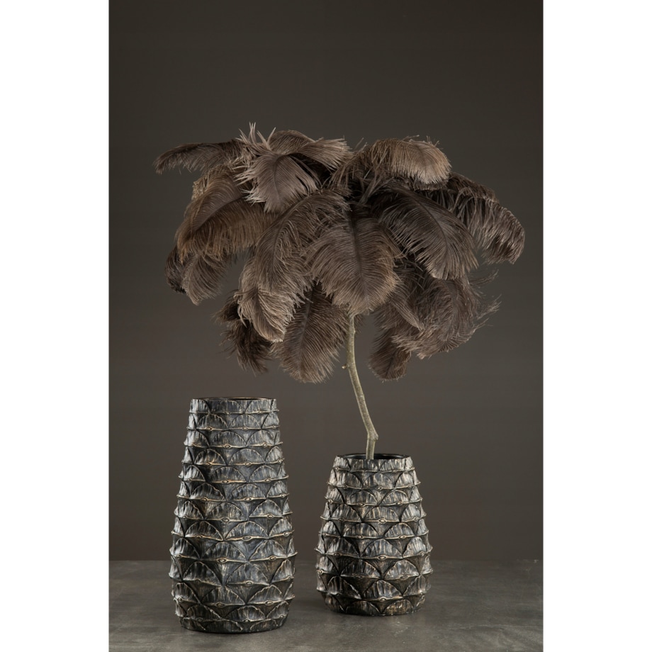 PIÓRO STRUSIE dekoracyjne NATURALNY SZARY 45cm