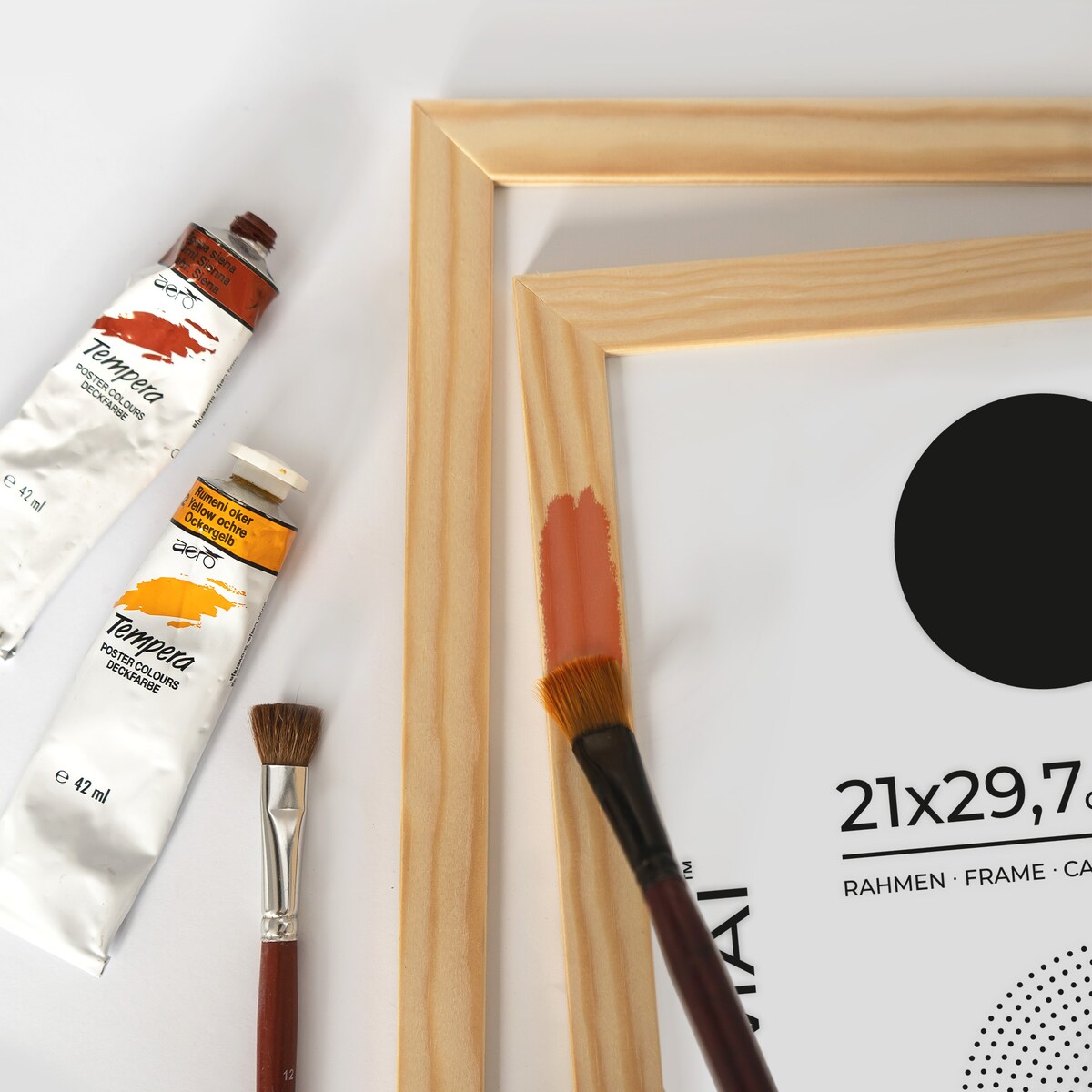 Ramka na zdjęcia 21x29,7 cm ramka z drewna surowego pion poziom ramka prostokątna RAW DIY