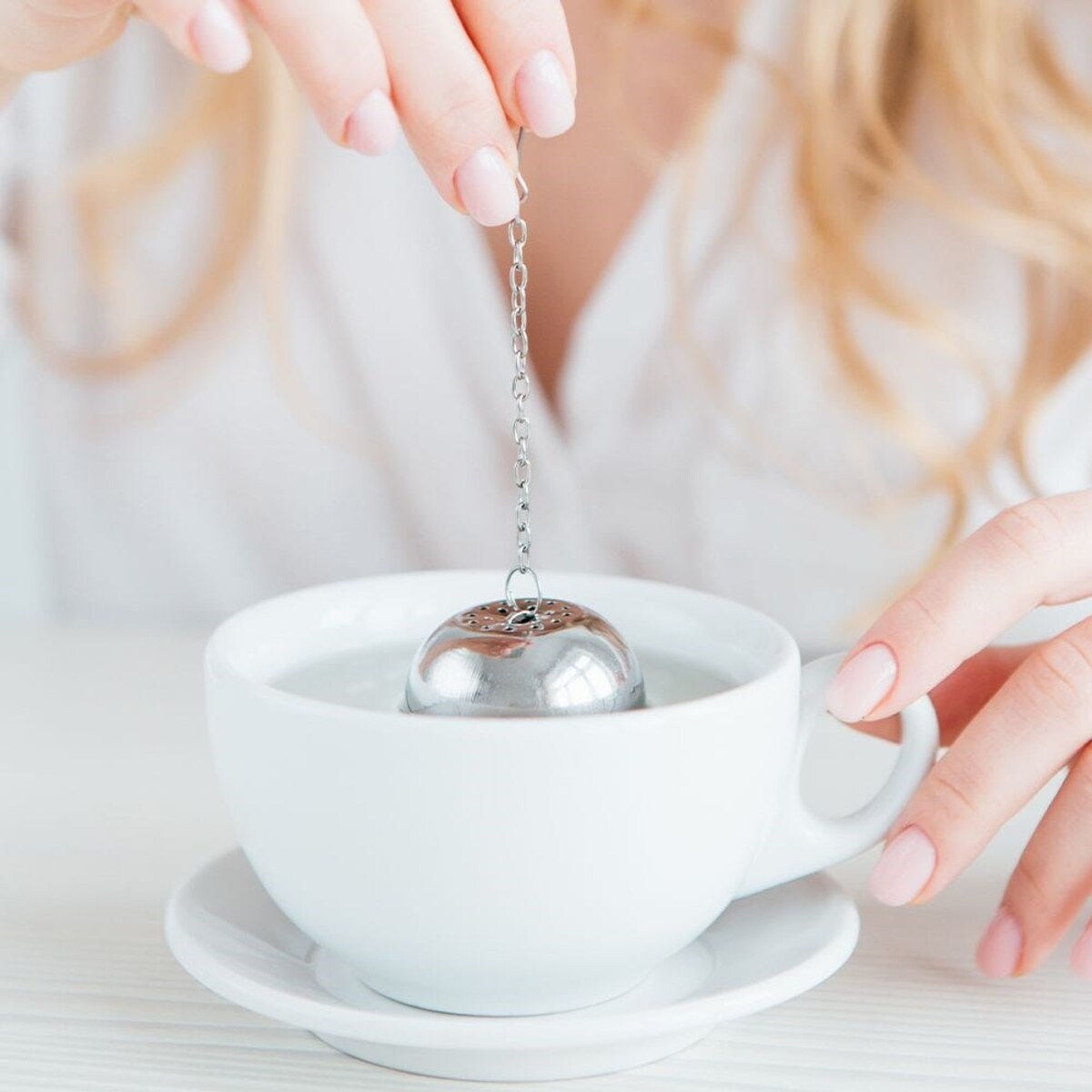 Sitko Zaparzacz do Zaparzania Herbaty Liściastej Ziół Stalowe do Szklanki