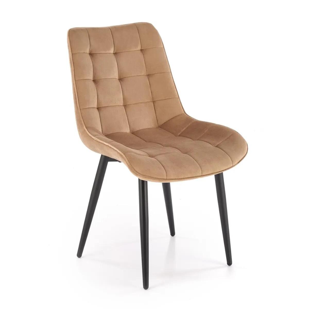 Krzesło tapicerowane K580 VELVET beżowe