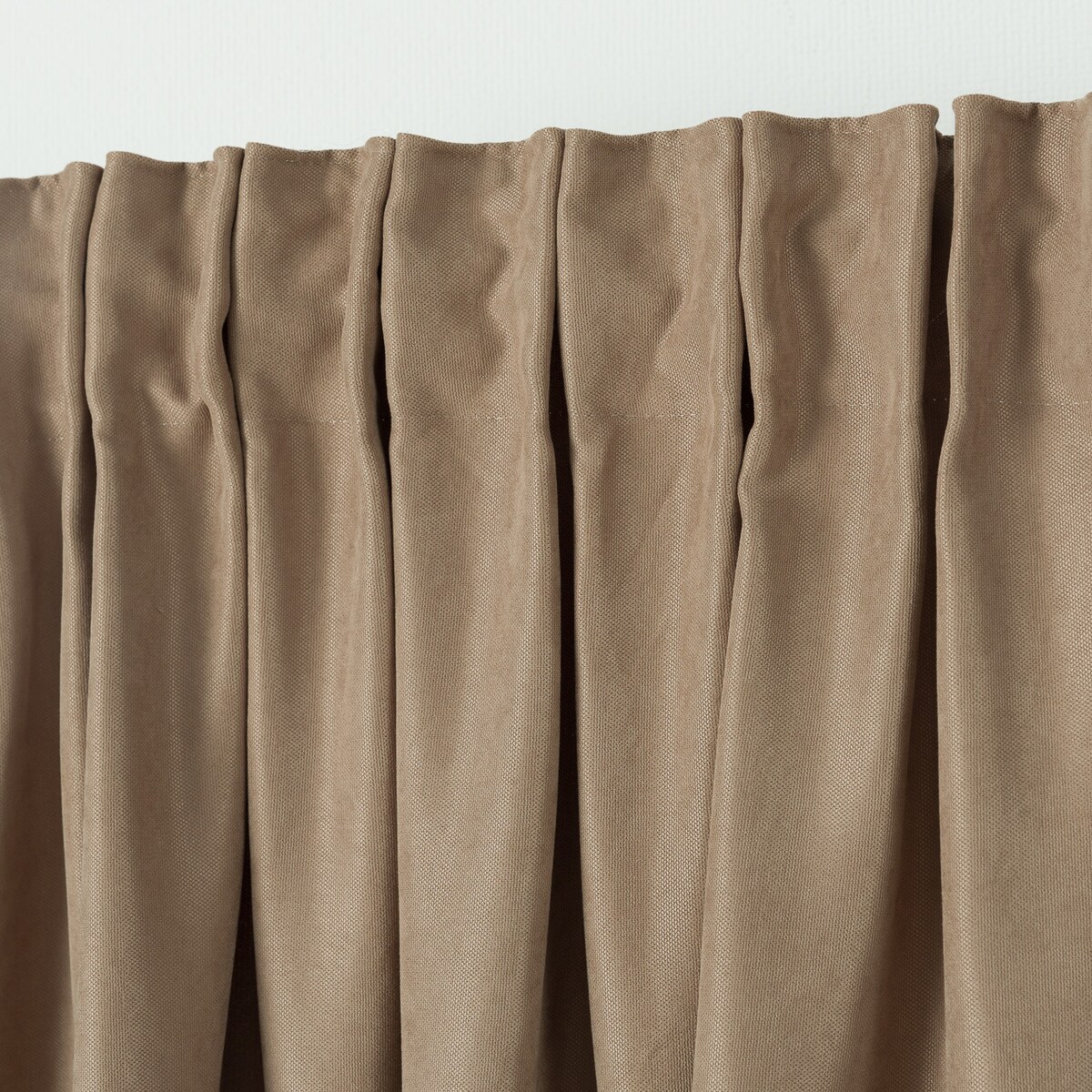 Zasłona na taśmie marszczącej mocca aksamitna 140 x 280 cm 1 szt. 140x280 brązowy