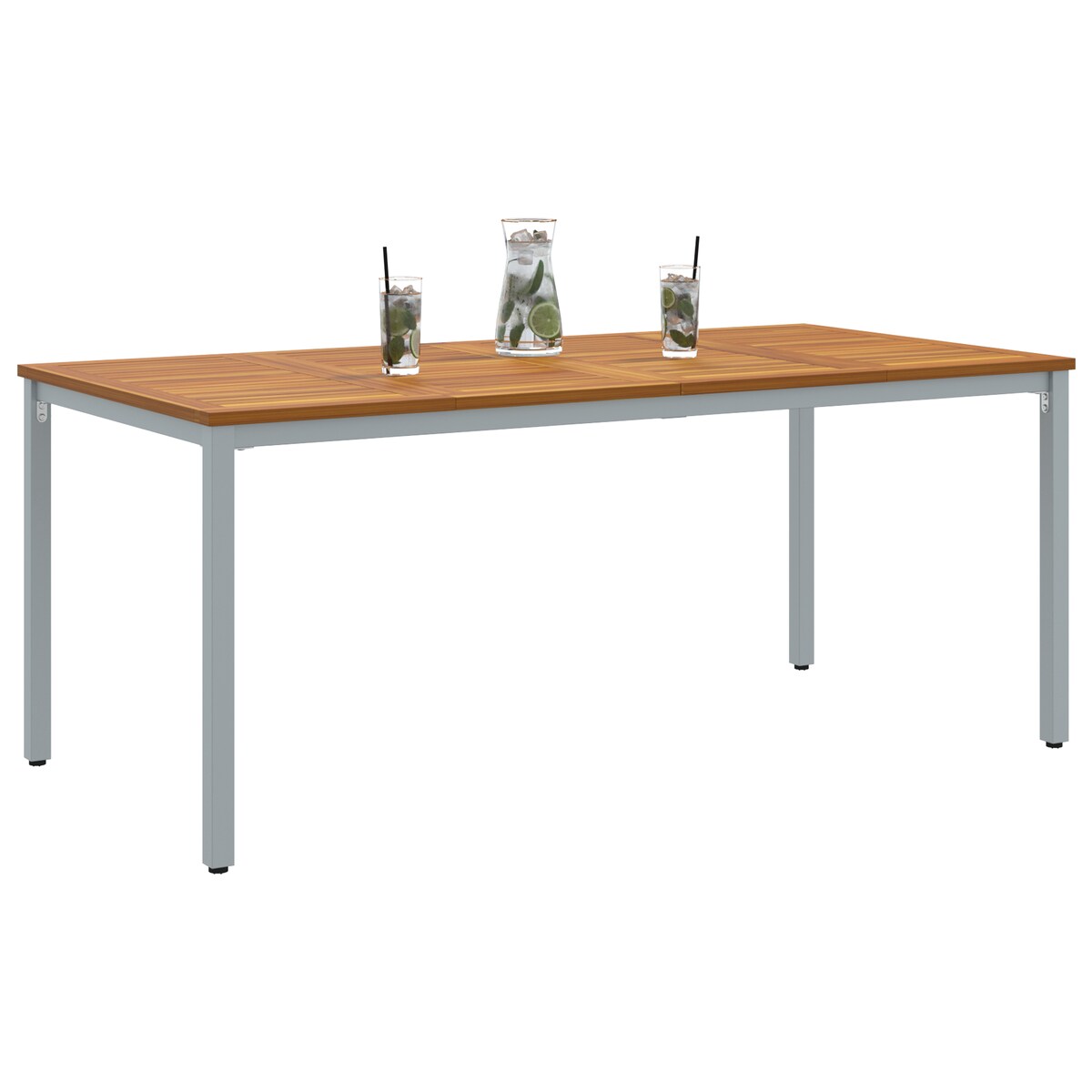 Stół ogrodowy vidaXL 180x90x75 cm z litego drewna akacjowego i metalu
