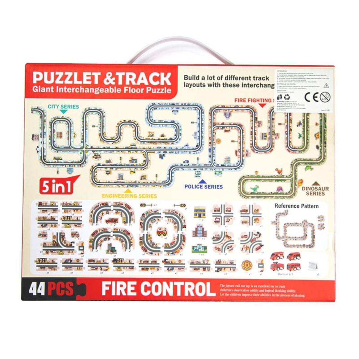 Droga - tor dla samochodów Straż - Puzzle 44 elementy