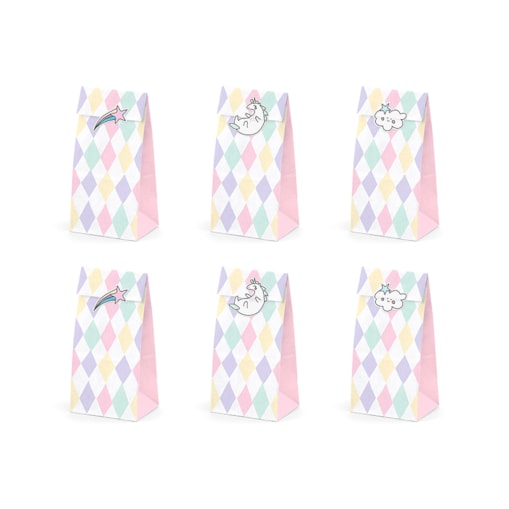 Torebki na słodycze Jednorożec (1 op. / 6 szt.)
