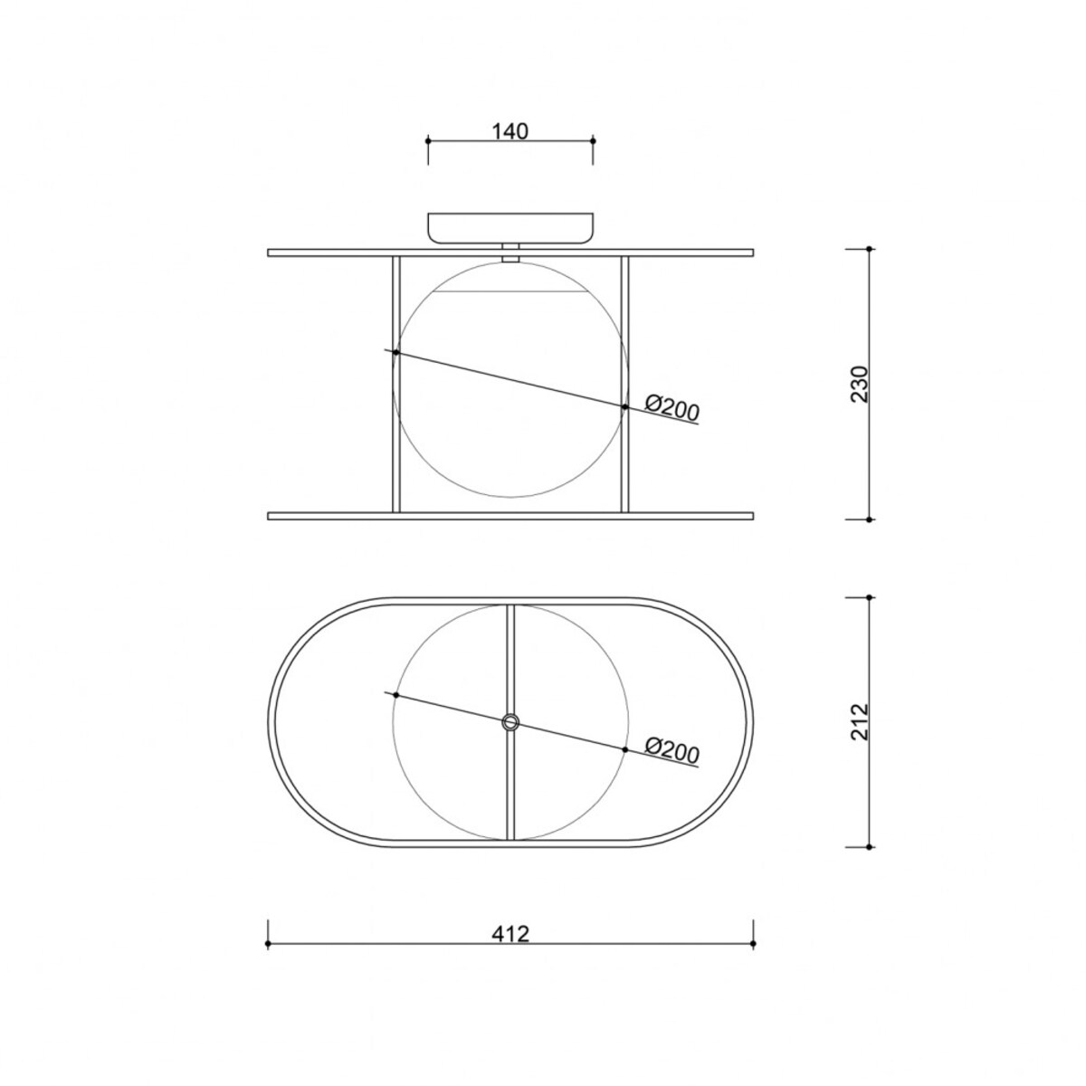 KUGLO A lampa sufitowa / plafon