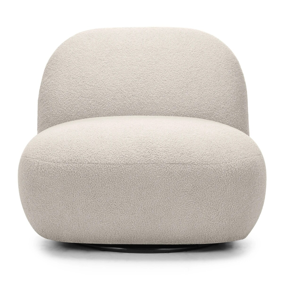 Fotel obrotowy 73x85x85 cm TENNO-3 bouclé jasnobeżowy
