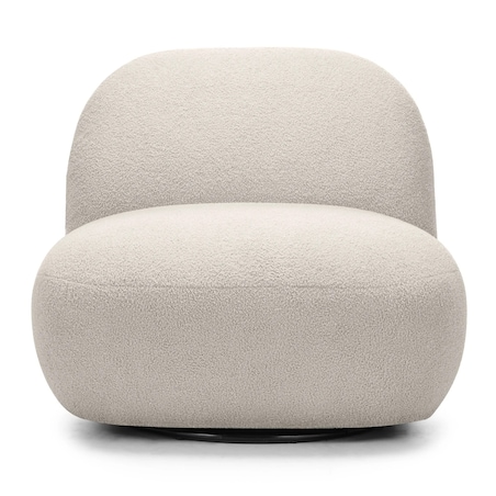 Fotel obrotowy 73x85x85 cm TENNO-3 bouclé jasnobeżowy