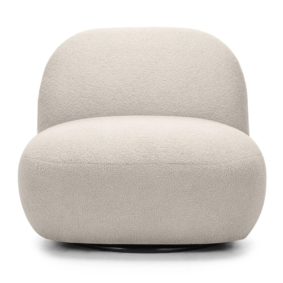 Fotel obrotowy 73x85x85 cm TENNO-3 bouclé jasnobeżowy