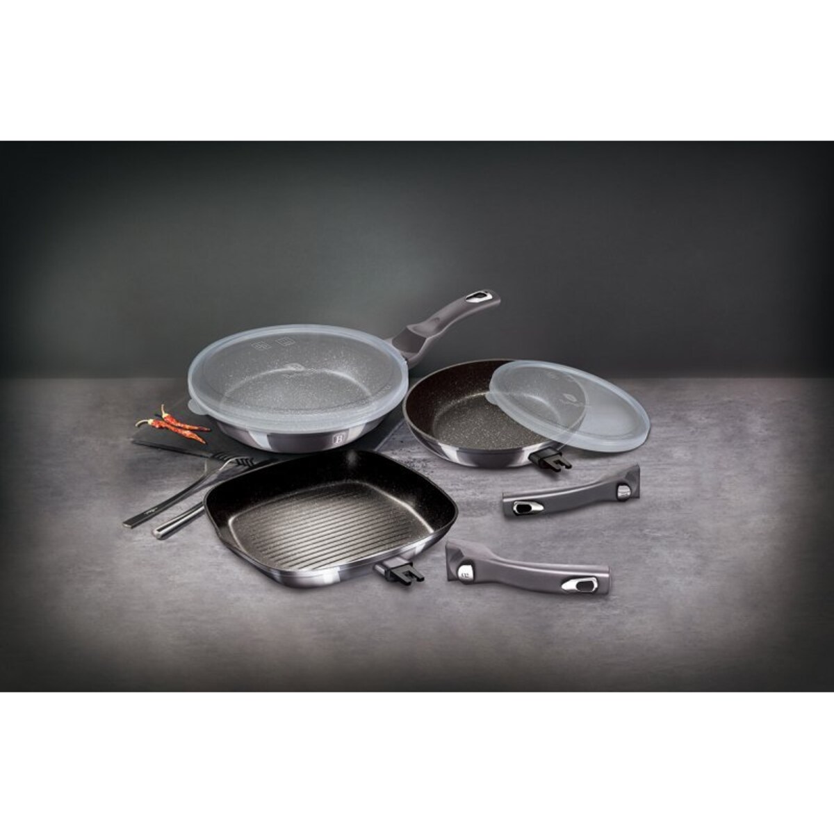 Zestaw 3 Patelni Granitowych Berlingerhaus