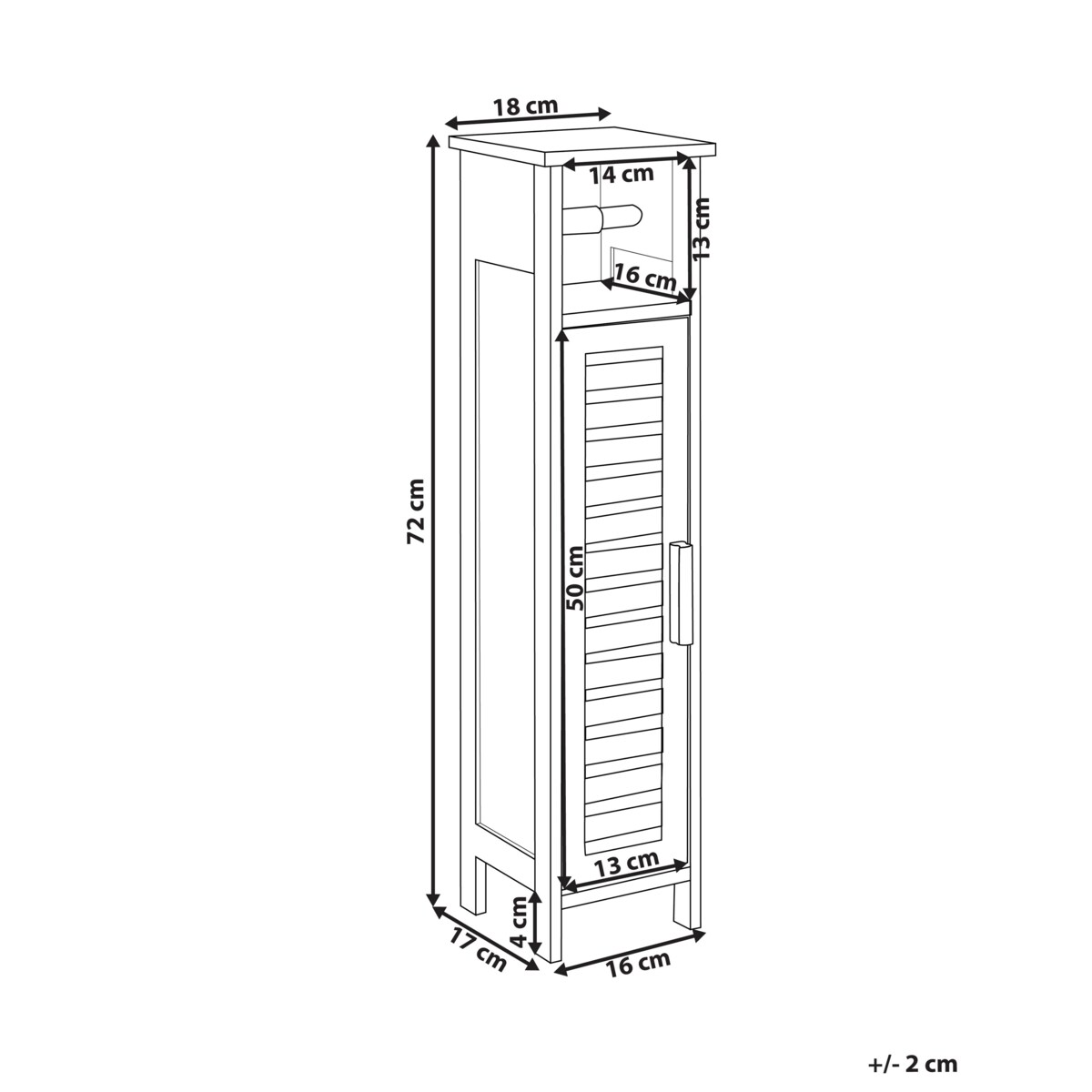Szafka na papier toaletowy OLATHE Drewno bambusowe Jasnobrązowy