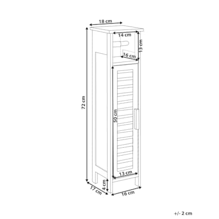 Szafka na papier toaletowy OLATHE Drewno bambusowe Jasnobrązowy