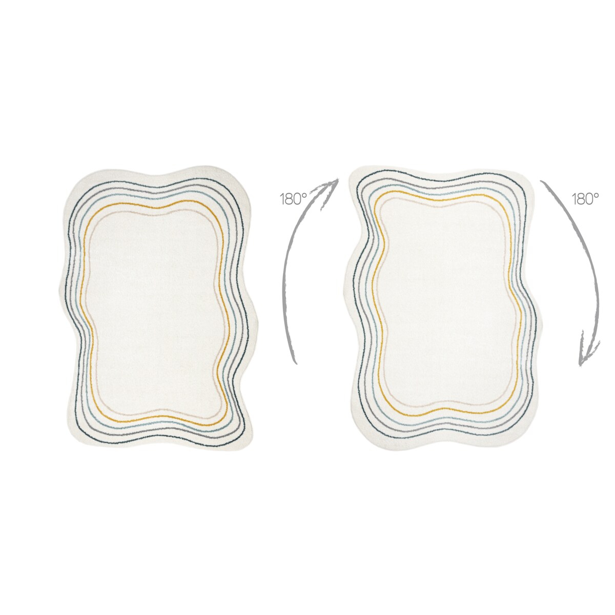 Dywan FUSION 5707 biały / ciemny zielony 160x220 cm