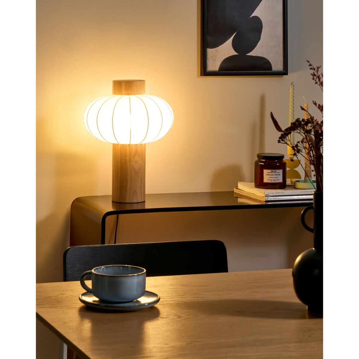 Lampa stołowa ABENS Drewno Jasnobrązowy