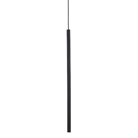Lampa Wisząca Tk Lighting Ferro Czarna Ryflowana Metalowa Tuba Sopel Rurka 75Cm 1Xg9