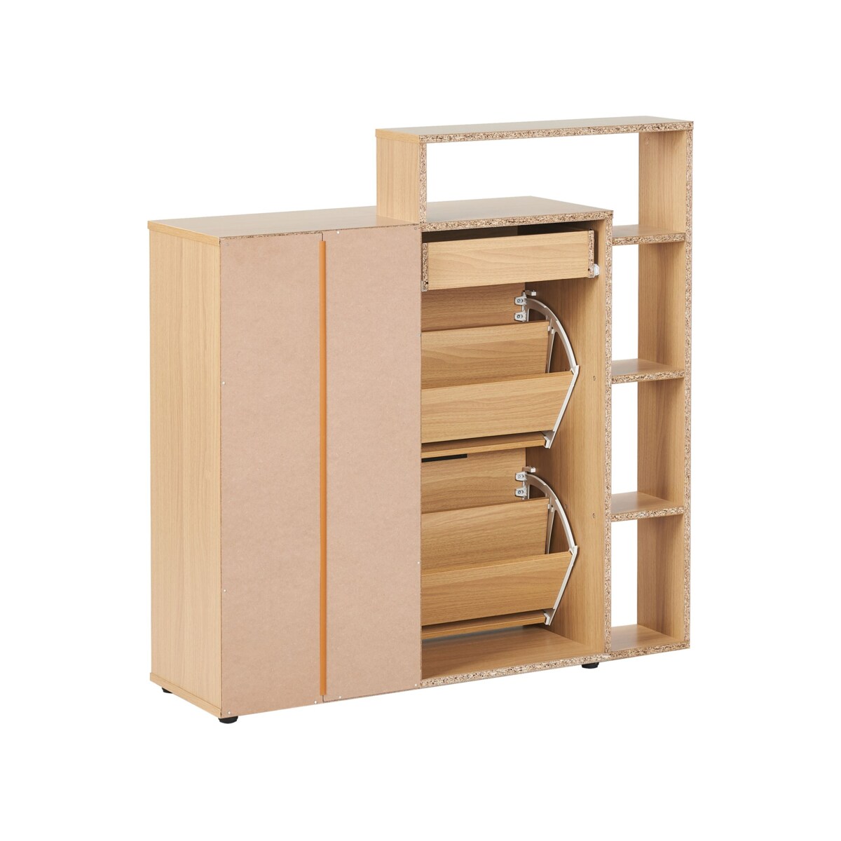 Szafka na buty 3 przegrody jasne drewno MIRANI