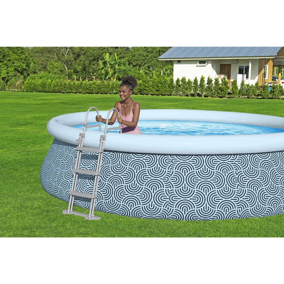 Basen ogrodowy rozporowy Bestway rodzinny dla dzieci 457x107 cm pompa 11w1