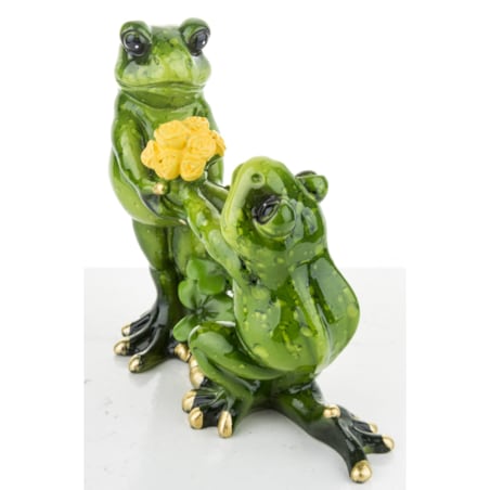 Dekoracja - para zielonych żabek 11x11x4,5 cm PROPOSTA