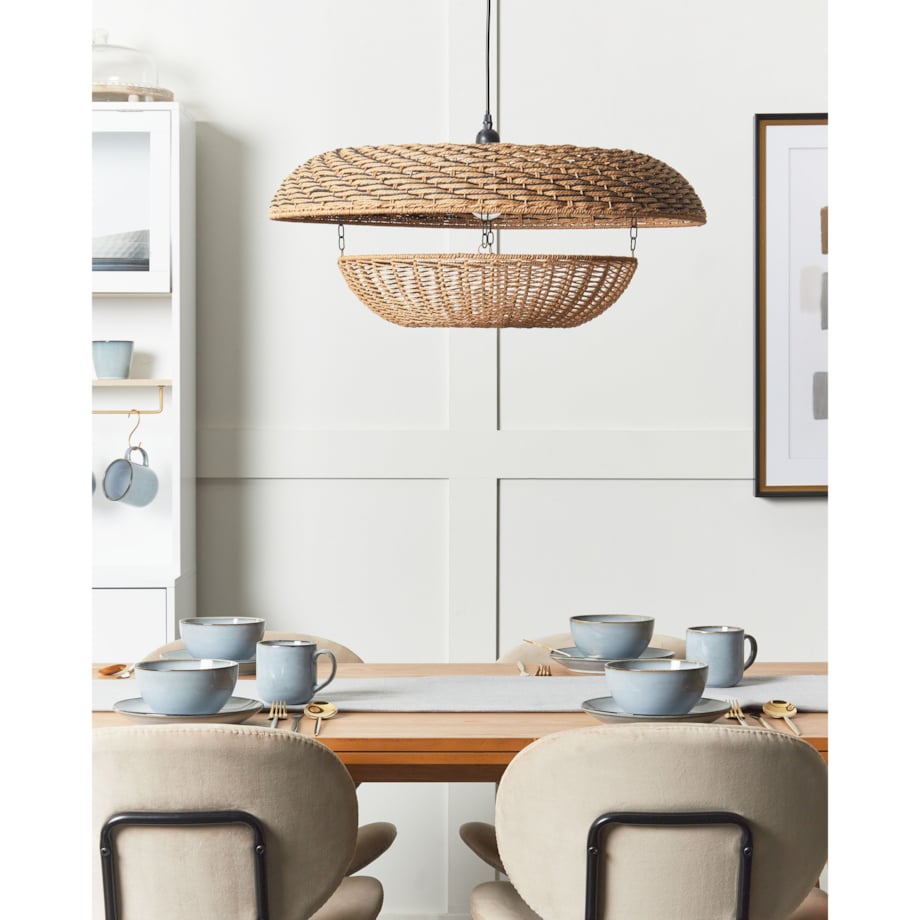 Pleciona lampa wisząca naturalna KIDEPO