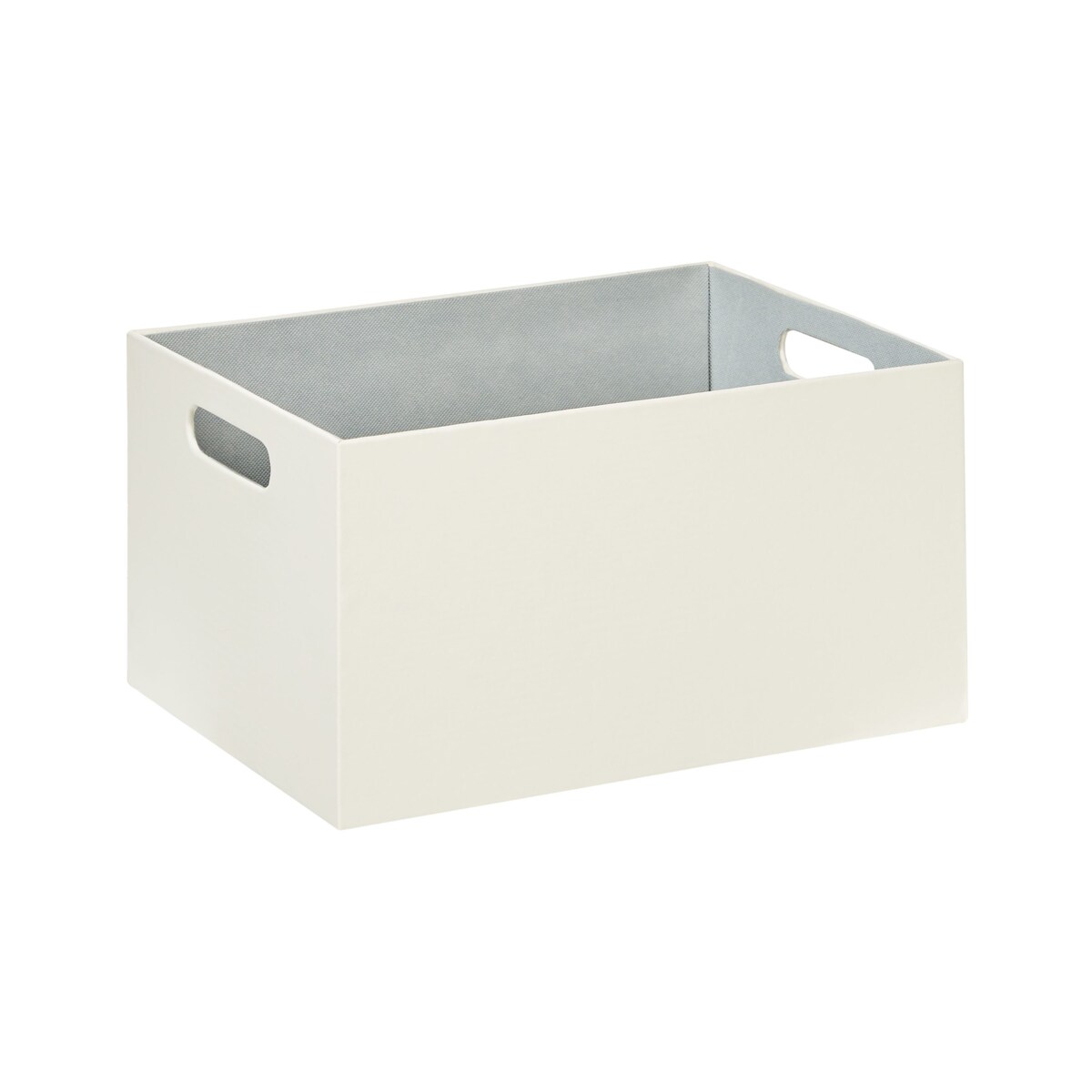 Zestaw 3 koszy z ekoskóry kremowy LARSA