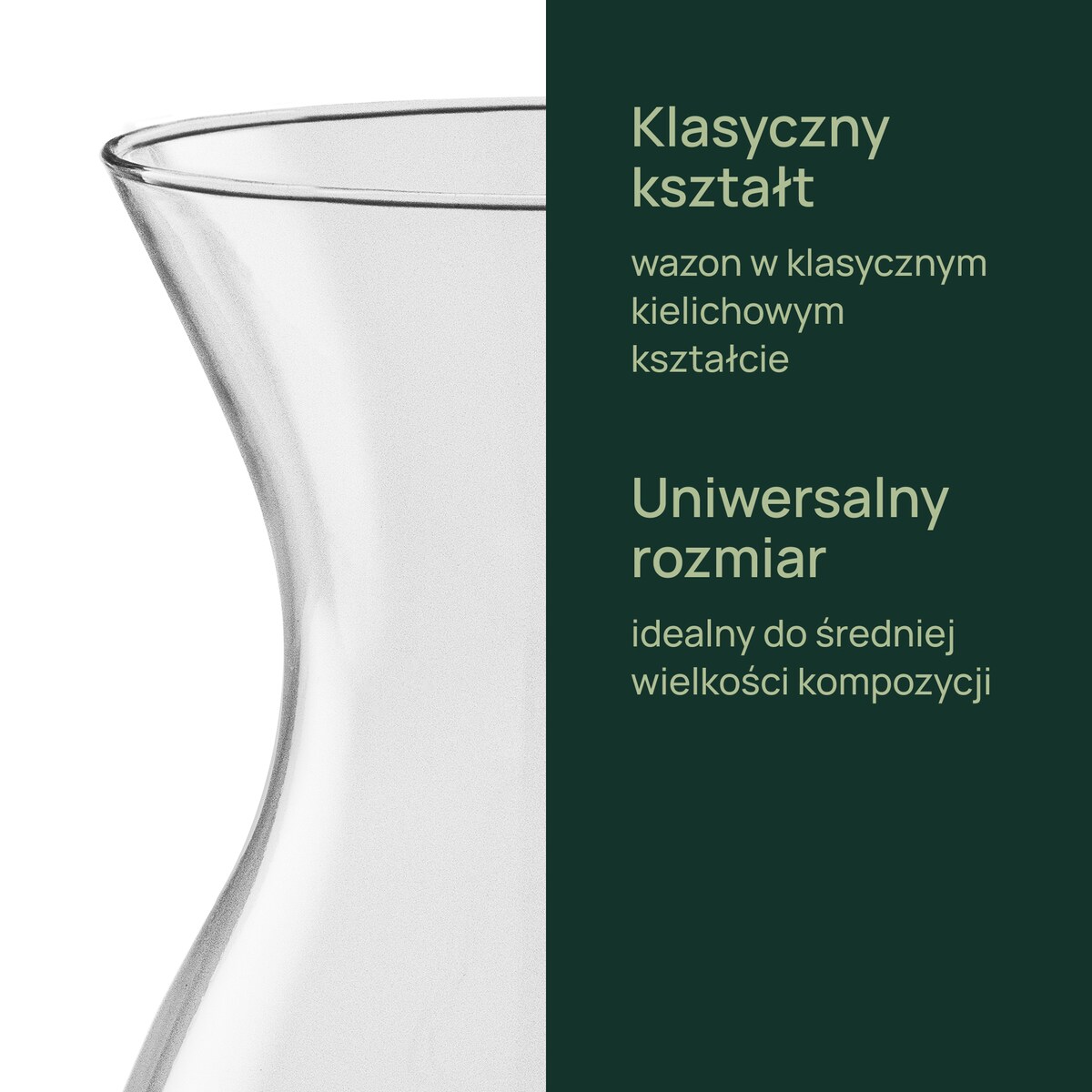 Wazon szklany Sofia 18 cm